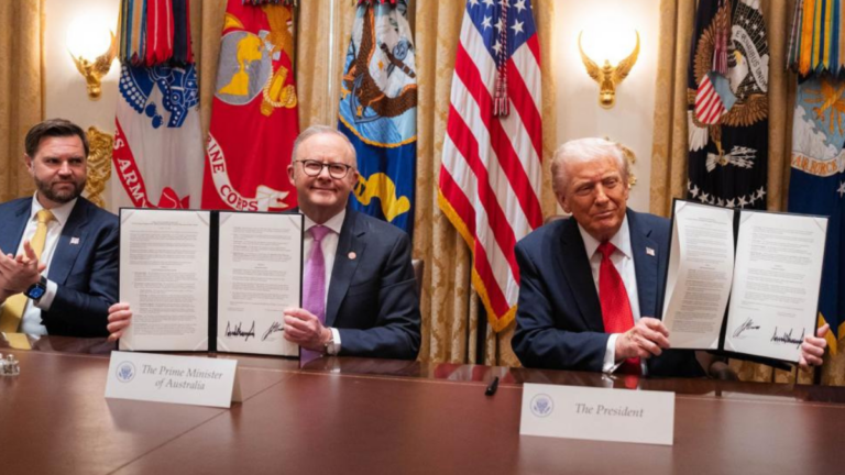 Trump ‘not happy’ with Australia as Albanese insists ‘nothing has changed’ on Strait of Hormuz stance