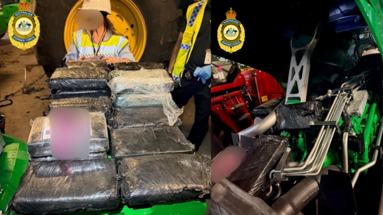 $7 million cocaine hidden in tractors seized in major Australian Border Force bust