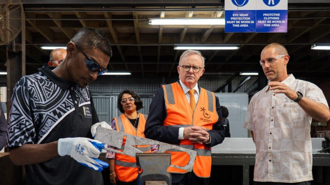 Image: Prime Minister Albanese launches Pacific skills initiative in Fiji (Source: X)