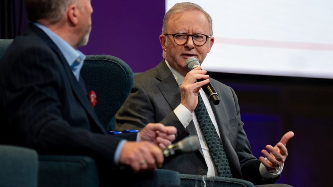 File image: Prime Minister Anthony Albanese at Western Sydney Leadership Dialogue. (Source: X)
