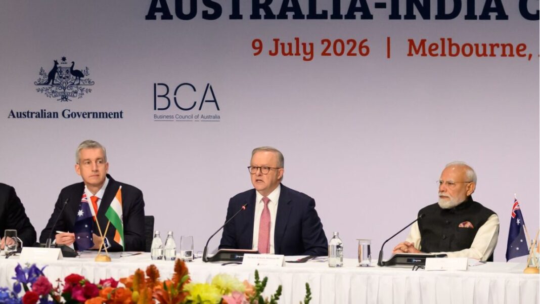 Image: AustralianSuper Chief Executive Paul Schroder talked about the investment at the Australia-India CEO Forum in Melbourne on Thursday, where he spoke with Indian Prime Minister Narendra Modi and Australian Prime Minister Anthony Albanese (Source: LinkedIn)