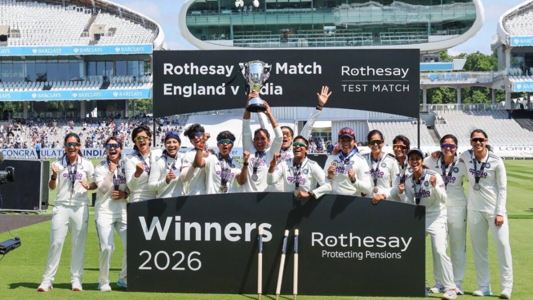 Image: India defeat England in the one-off Test at Lord's 9Source: BCCI - X)
