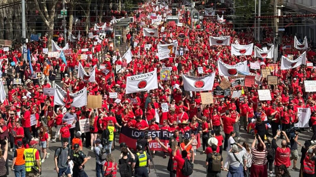 Pic: Australian Education Union Victoria Facebook