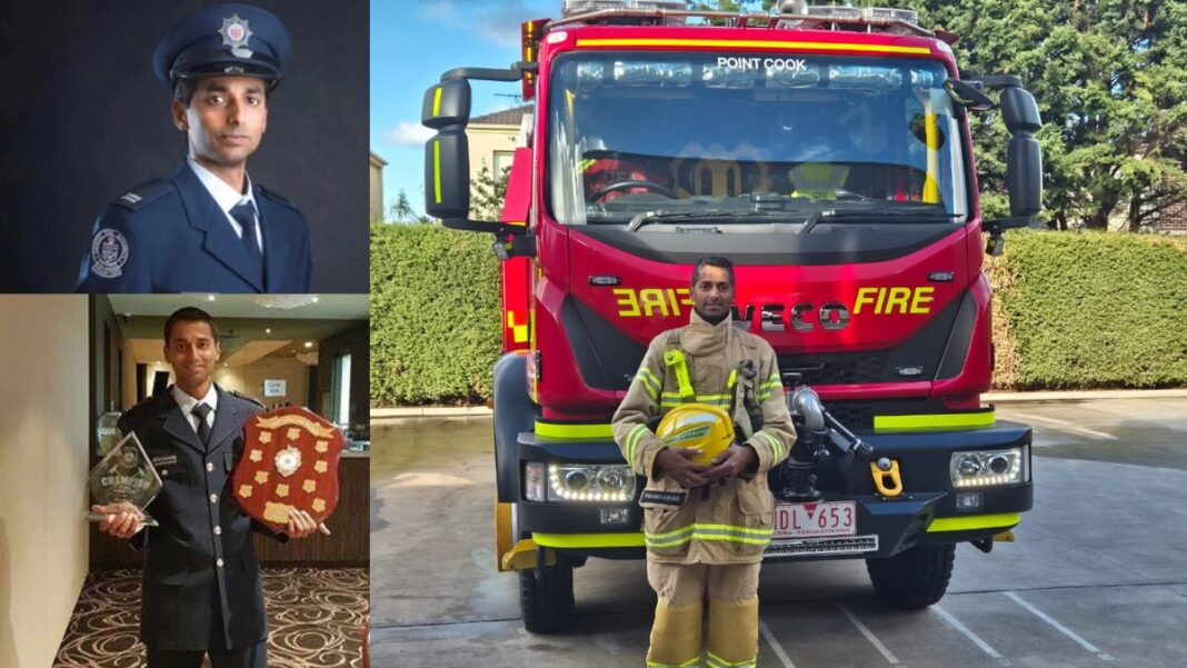 Image: Karthick Thanigaimani, a volunteer with the Country Fire Authority (CFA), will take part in the annual Melbourne Firefighter Stair Climb on 12 September (Source: LinkedIn)