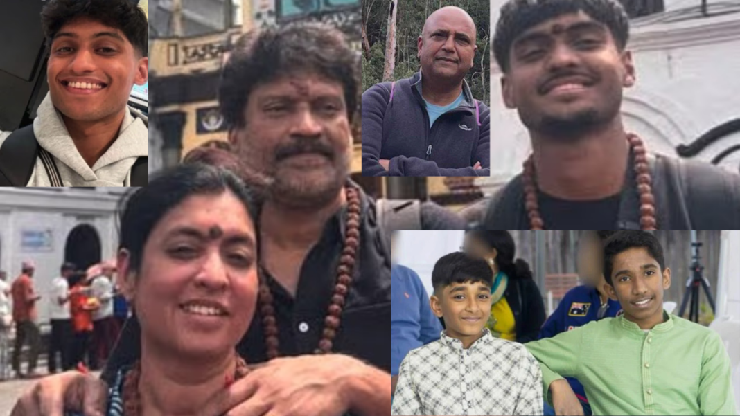 Image: Sydney residents Sridharan Iyer, Roopa Sridhar, Rudhra Sreedharan Iyer and Rishabh Sridharan Iyer (Source: Daily Mail screenshots) Aarush and Ashwin Muralitharan and their parents were travelling with Himalayan Glacier and are currently missing. (Source: SMH screenshots) and Kumar Sampath, from in Melbourne’s east, is one of 34 Australians reported missing after a flash flood in Nepal. (Source: SMH screenshot)