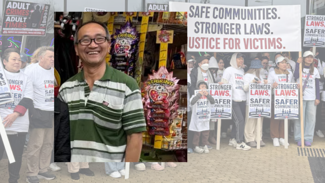 File image: Community members have gathered in Melbourne's west to pay tribute to grocery store owner Van Viet Truong and to call for an increase in security measures. (ABC News: Nicole Asher) and Grocery store owner Van Viet Truong died after allegedly being bashed by a group of youths in Sunshine. (Supplied to ABC)