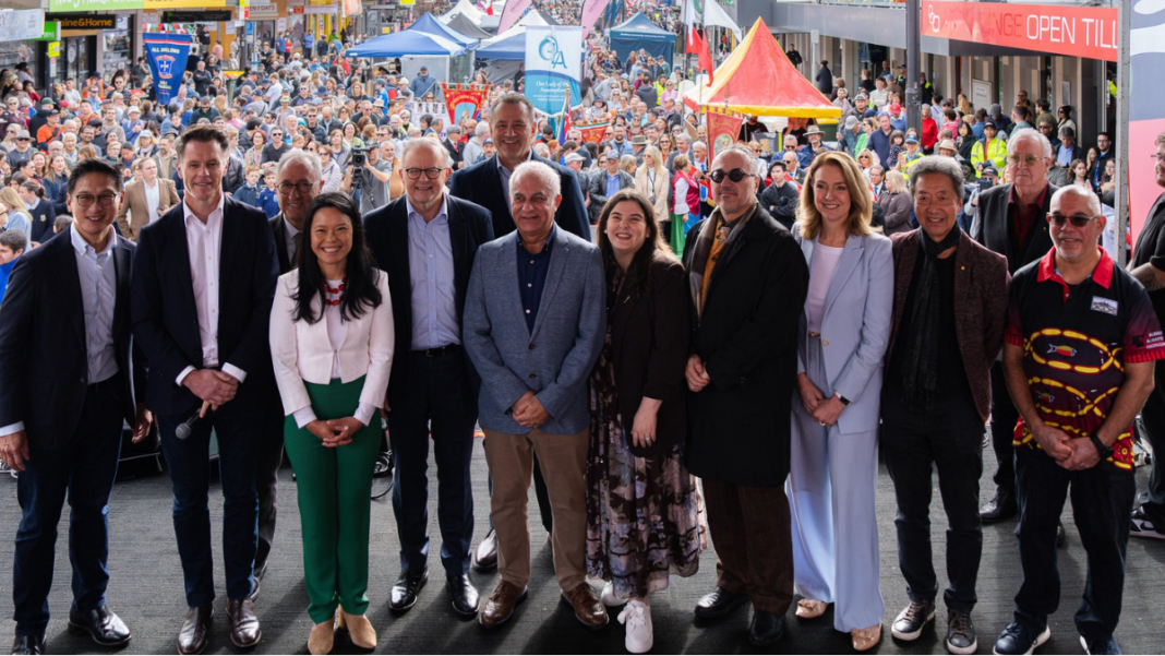 Image: Prime Minister Anthony Albanese at Sydney's iconic Ferragosto festival (Source: X)