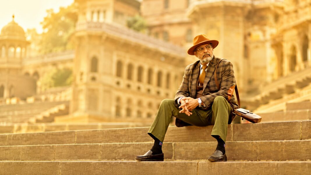 Nana Patekar, Contemplative Traveler on Golden Steps; Image Source: The Australia Today/Vanvaas Nana Patekar, Contemplative Traveler on Golden Steps; Image Source: The Australia Today/Vanvaas