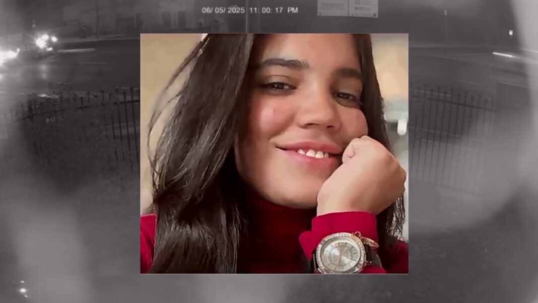 Image: 20-year-old international student Samia Malik (Source: 7News screenshot) and A screenshot of CCTV following the hit-and-run incident in which Samia Malik was killed (Source: ABC News)