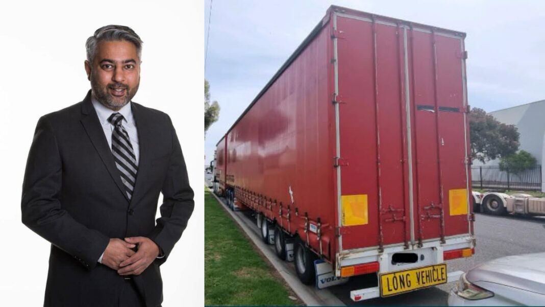 Image: Wyndham's Indian-origin Councillor Preet Singh urging residents to report illegally parked trucks (Source: Facebook)