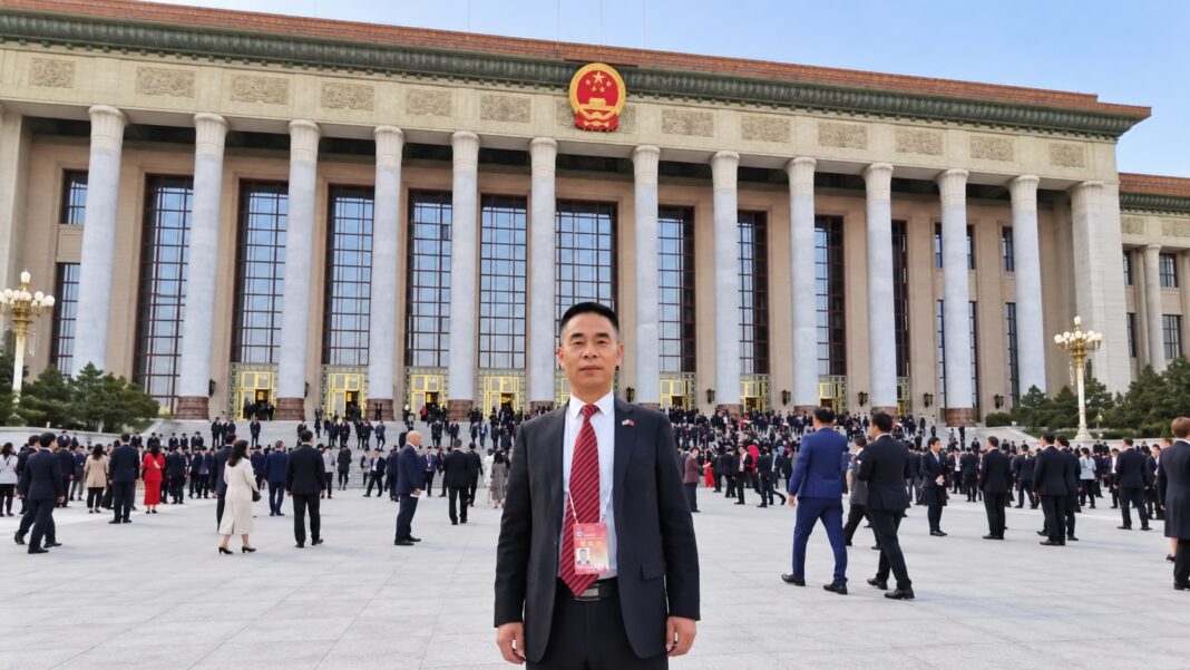 Chinese-origin Fijian businessman Zhao Fugang infront of the Grand Hall; Image Source: Supplied Chinese-origin Fijian businessman Zhao Fugang infront of the Grand Hall; Image Source: Supplied